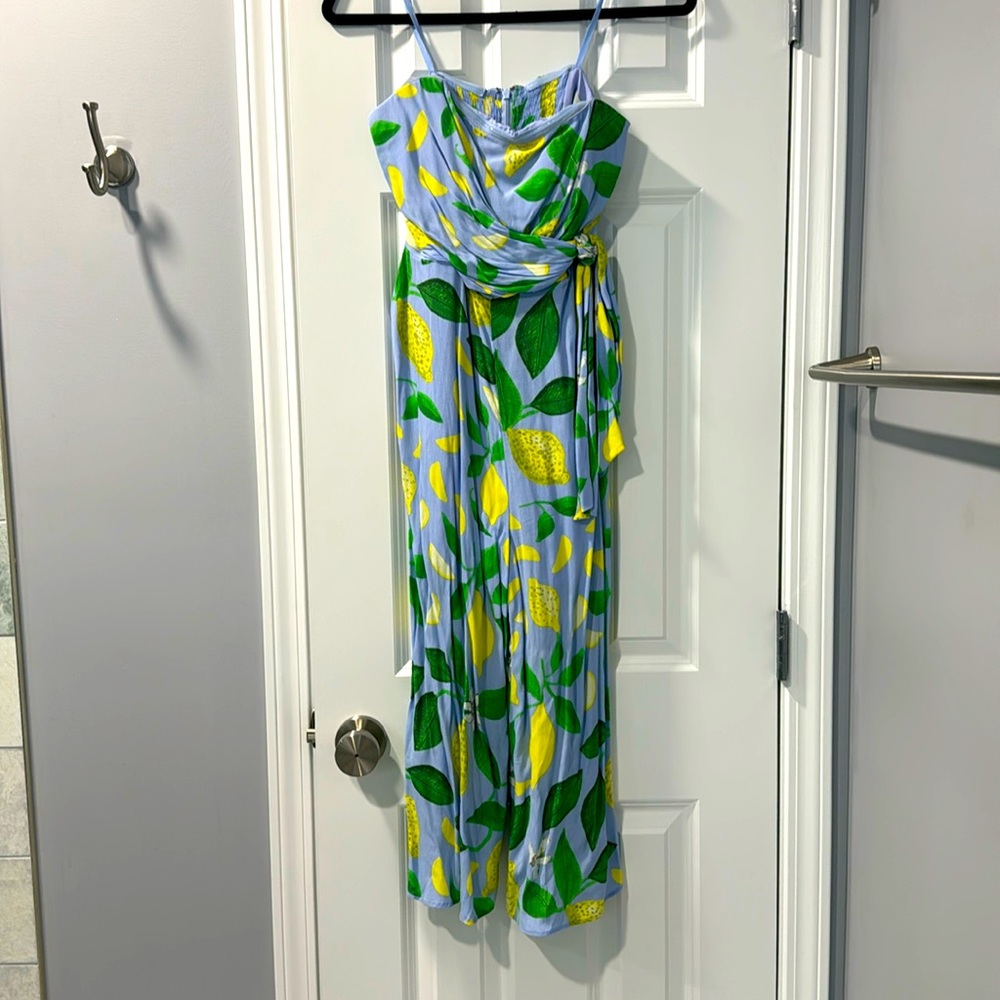 Maeve from Anthropologie size 2 lemon strapless romper